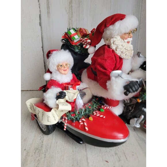 Clothtique possible dreams good day for a ride RARE Harley-Davidson Santa Mrs Cl - Picture 2 of 10